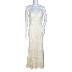 Watters & Watters‎ Dress Womens 6 Ivory Bellamy Bridesmaid Wedding Lace Elegant